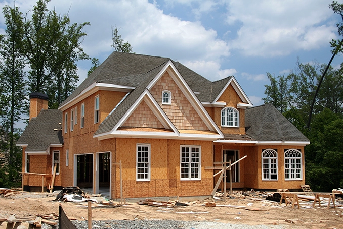 new construction home roof installation in Darlington